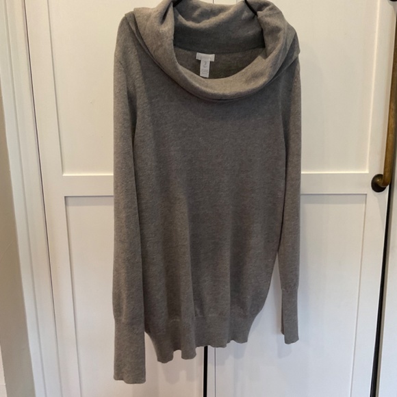 CHICO’S SOFT  GRAY SWEATER W/COWL NECKLINE  3 XL 14/16 NWT - Picture 2 of 10